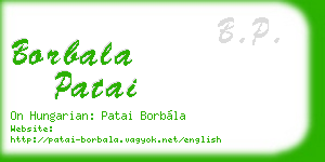 borbala patai business card